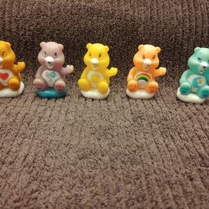 Vintage Care Bears Cake Toppers Set of 5